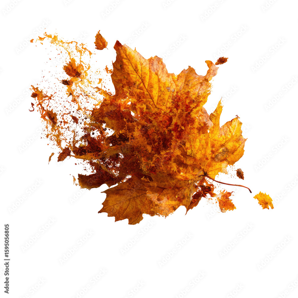 Fototapeta premium Vibrant autumn leaf (2)