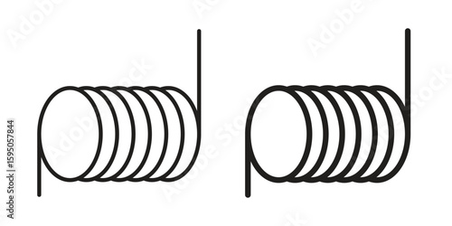 Wire coil icon Vector isolated design element. EPS10