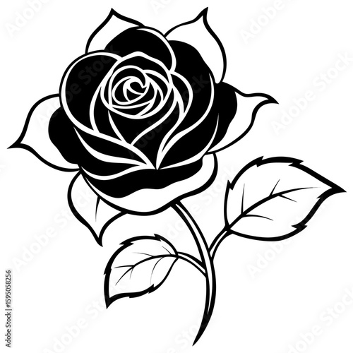 Wallpaper Mural Black and White Rose Vector  Elegant Tattoo Style Floral Design High-Resolution Art for Logos, T-Shirts, Stickers  Timeless Symbol of Love & Beauty | Buyer-Favorite, Print-Ready Quality

 Torontodigital.ca