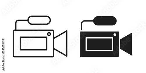 Video camera icon Vector isolated design element. EPS10