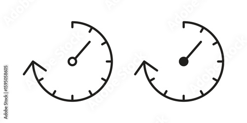 Uptime and downtime icon Vector isolated design element. EPS10