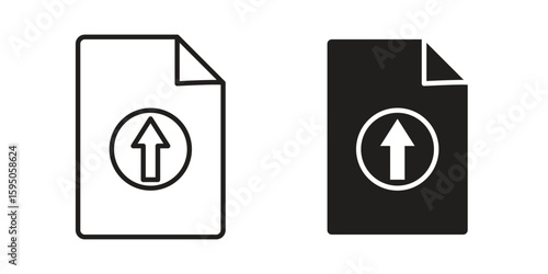 Upload file icon Vector isolated design element. EPS10