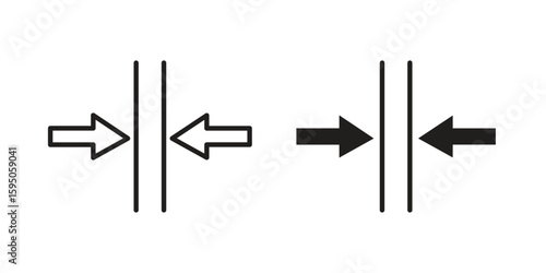 Thickness icon Vector isolated design element. EPS10