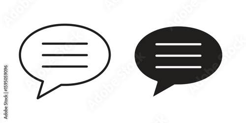 Text chat icon Vector isolated design element. EPS10