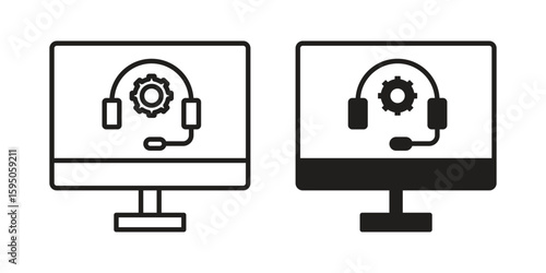 Tech support icon Vector isolated design element. EPS10