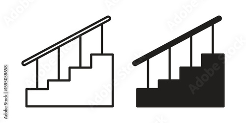 Stairs icon Vector isolated design element. EPS10