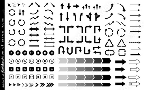 シンプルな矢印アイコンコレクション