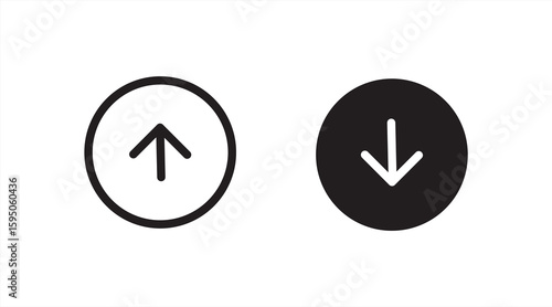 Arrow button icon set. Website slider navigation symbols. Vector illustration.