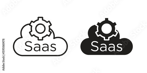 SaaS icon Vector isolated design element. EPS10