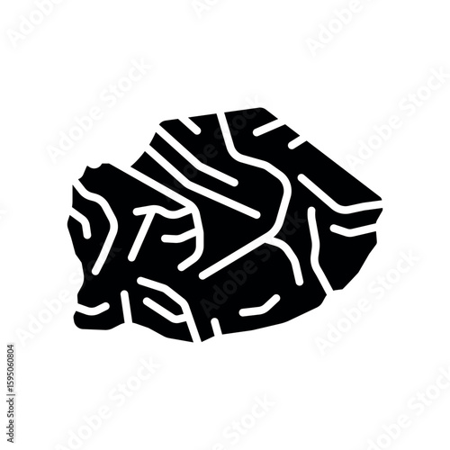 bitumen black flat icon for digital and print projects. Building materials.
