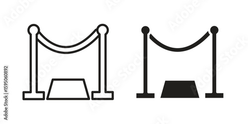 Red carpet icon Vector isolated design element. EPS10