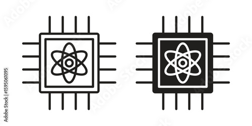 Quantum computing icon Vector isolated design element. EPS10