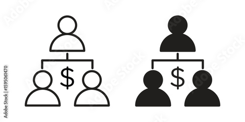 Ponzi scheme icon Vector isolated design element. EPS10