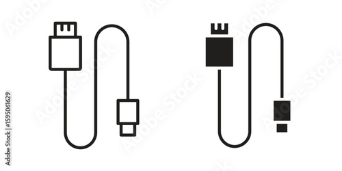 Phone cable icon Vector isolated design element. EPS10