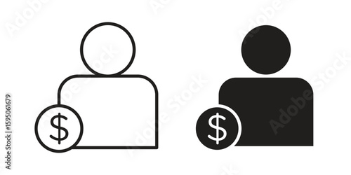 Personal loan icon Vector isolated design element. EPS10
