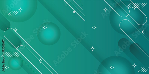 Modern abstract background with teal gradients, geometric lines, and glowing stars. Perfect for digital design, tech themes, websites, and presentation templates.
