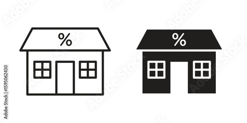 Mortgage rate icon Vector isolated design element. EPS10