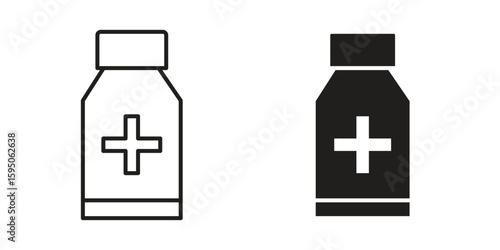 Medicine bottle icon Vector isolated design element. EPS10