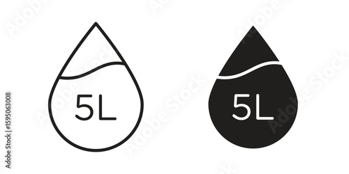 Liter icon Vector isolated design element. EPS10