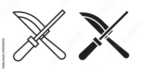 Knife sharpener icon Vector isolated design element. EPS10