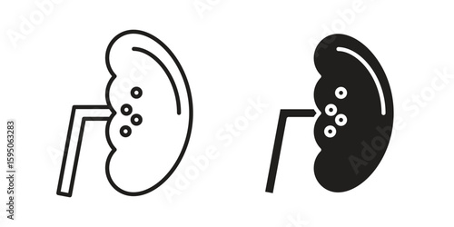 Kidney disease icon Vector isolated design element. EPS10