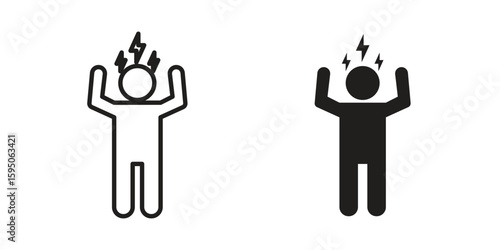 Irritated human icon Vector isolated design element. EPS10