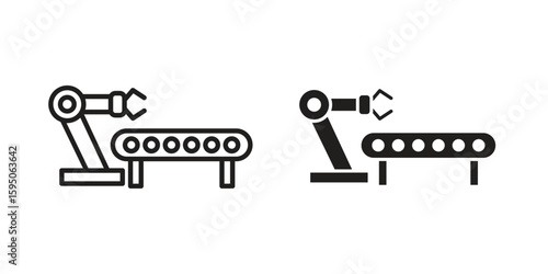 Industrial robot icon Vector isolated design element. EPS10