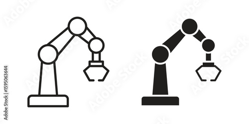 Industrial robot icon Vector isolated design element. EPS10