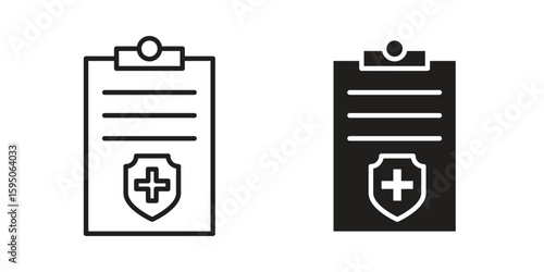 Health insurance icon Vector isolated design element. EPS10