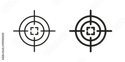 Gun target icon Vector isolated design element. EPS10