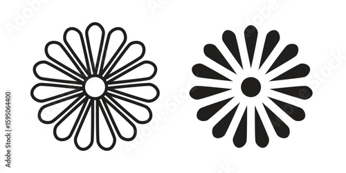 Gerbera icon Vector isolated design element. EPS10