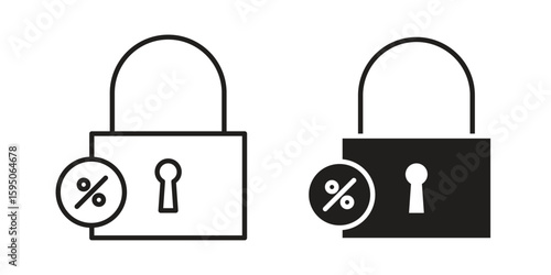 Fixed rate mortgage icon Vector isolated design element. EPS10
