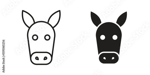 Donkey icon Vector isolated design element. EPS10