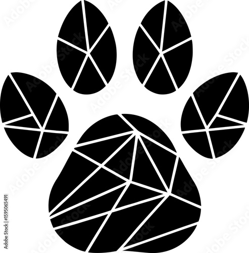 dog paw print isolated on white background