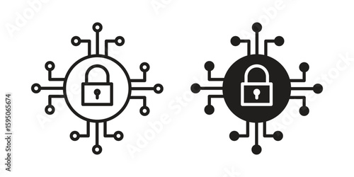 Cyber security icon Vector isolated design element. EPS10