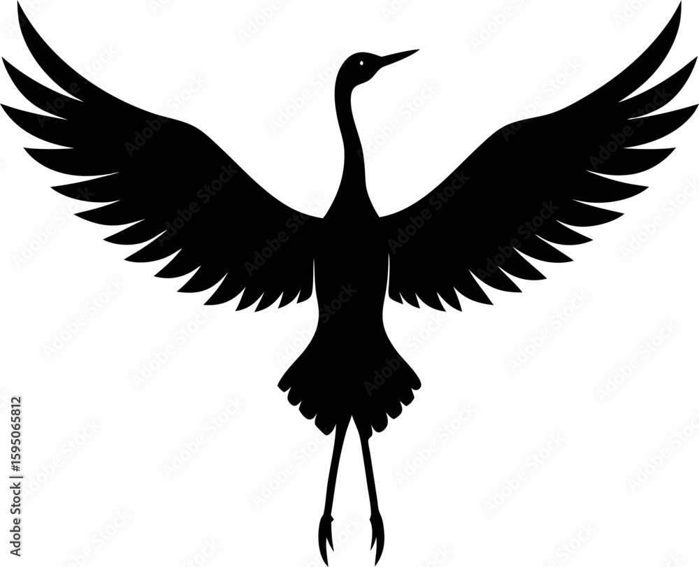 Obraz premium Flight Demoiselle cranes isolated on white background