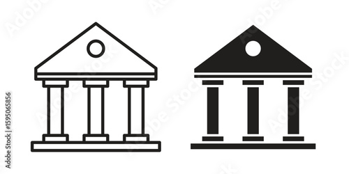 Courthouse icon Vector isolated design element. EPS10