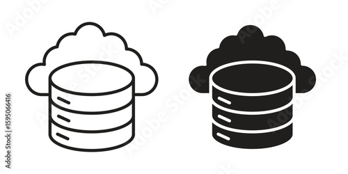 Cloud server icon Vector isolated design element. EPS10