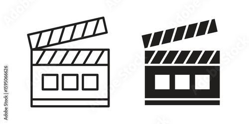 Cinema flapper icon Vector isolated design element. EPS10