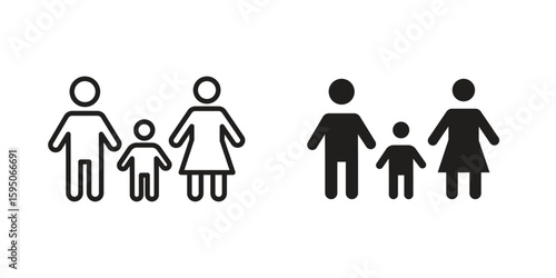 Child custody icon Vector isolated design element. EPS10