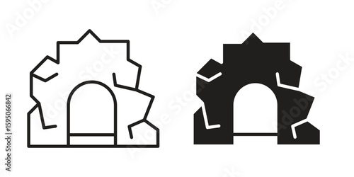 cave icon Vector isolated design element. EPS10