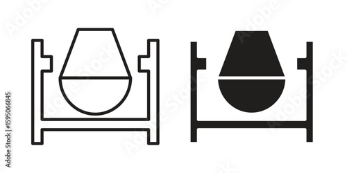 Cement mixer icon Vector isolated design element. EPS10