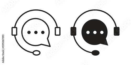 Callcenter icon Vector isolated design element. EPS10