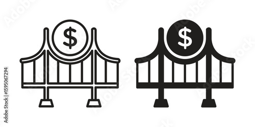 Bridging loan icon Vector isolated design element. EPS10