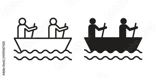 Boat race icon Vector isolated design element. EPS10