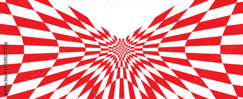 vector of panorama of red and black chessboard background. pattern for fashion, border, cloth, flag, wrapping paper, cover skin, table cloth, scene. flag.