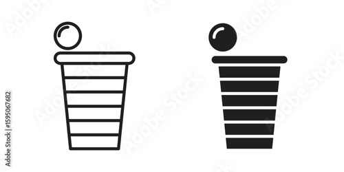 Beer pong icon Vector isolated design element. EPS10