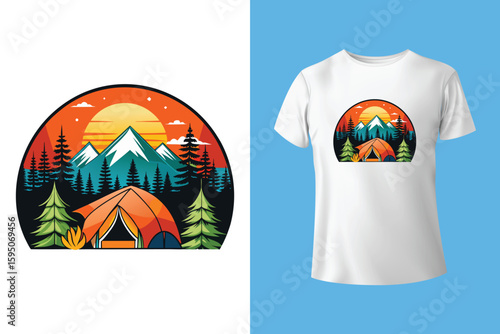Camping T Shirt design Camping t shirt design free Adventure t shirt design free Template