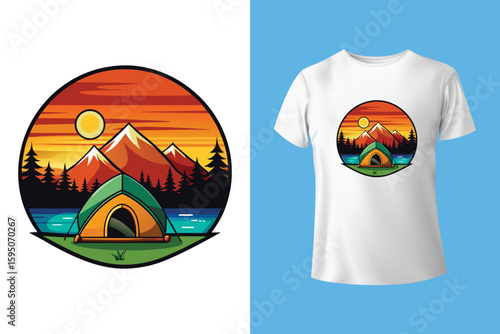 Camping T Shirt design Camping t shirt design free Adventure t shirt design free Template