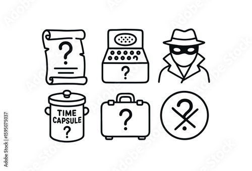 mystery riddle scroll, mystery enigma machine, mystery masked figure, mystery time capsule, mystery unsolved case, mystery cryptic symbol